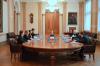 The meeting of the President of the Curia and the French Ambassador in the Curia's Mailáth Room
